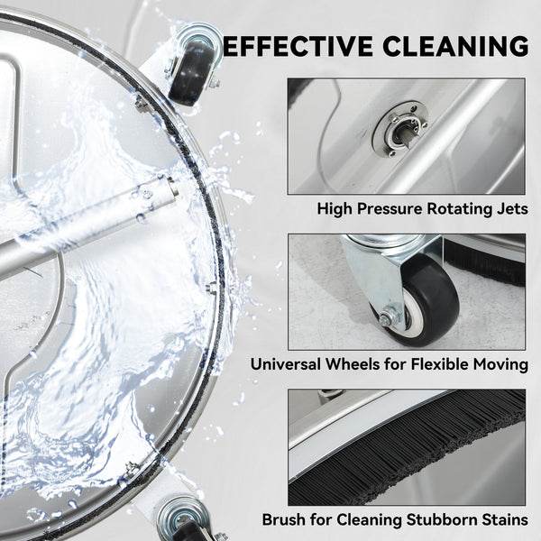18" High Pressure Surface Cleaner with 4 Wheels