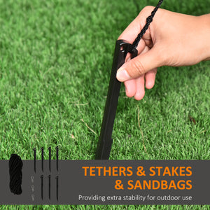 2.7m Halloween Inflatable Decoration Ghost Pumpkin Head, LED Display