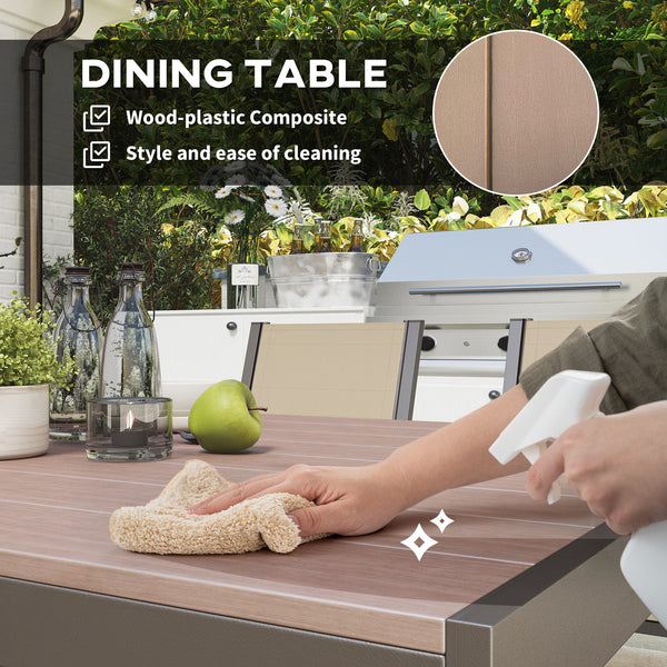 7-piece outdoor dining set with rectangular table