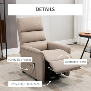 Recliner chair for the elderly, beige