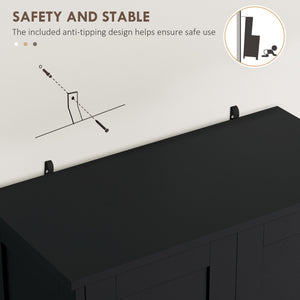 Kitchen storage unit, black