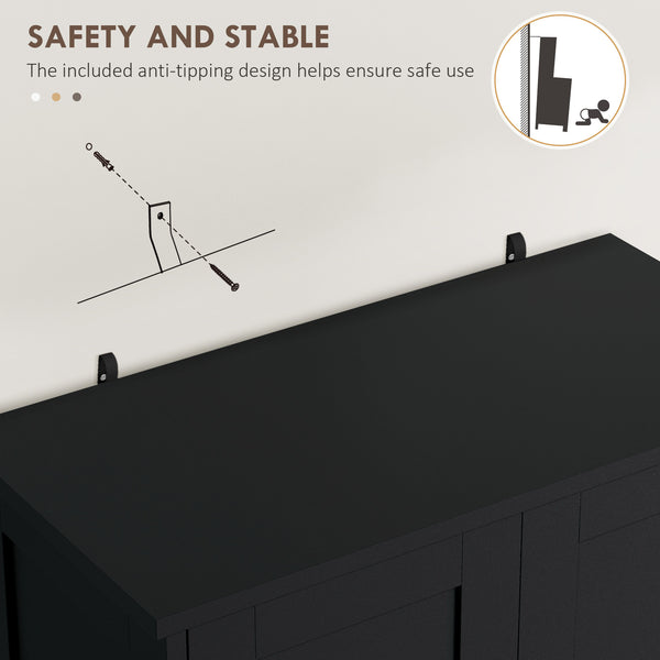 Kitchen storage unit, black