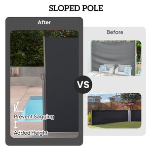 Double-sided retractable outdoor blind, anthracite grey