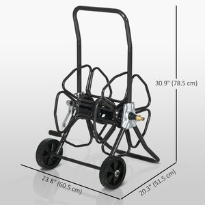 98 ft garden hose reel with 5/8 in hose included