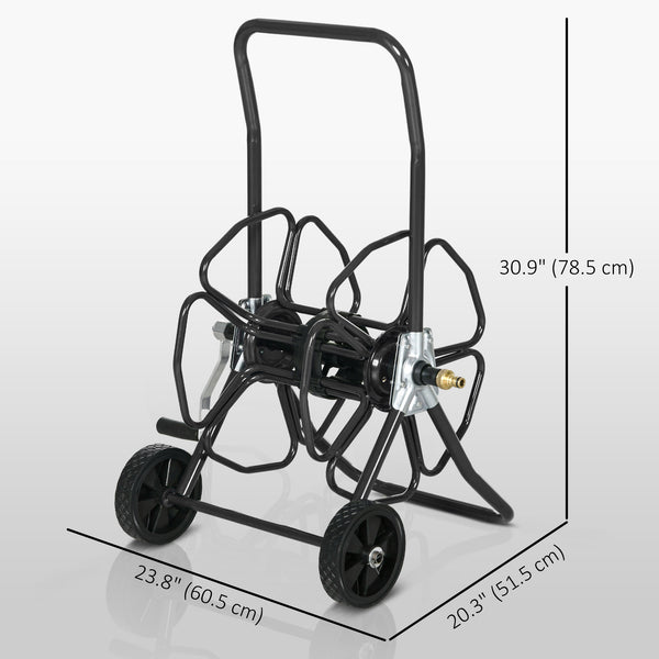 98 ft garden hose reel with 5/8 in hose included