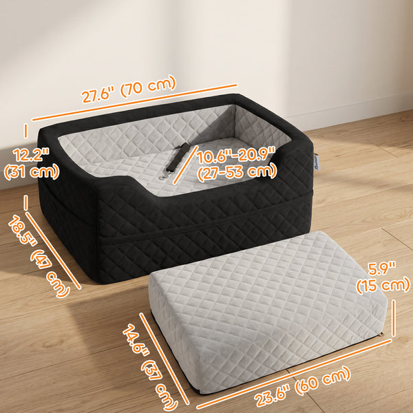 Padded car seat for dogs and cats up to 22 lbs
