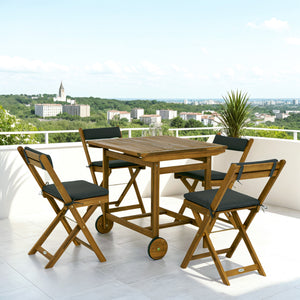 5-piece wooden dining set