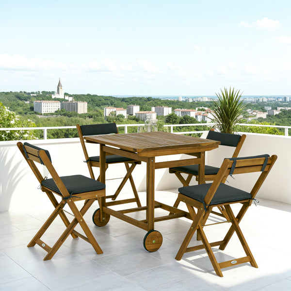 5-piece wooden dining set