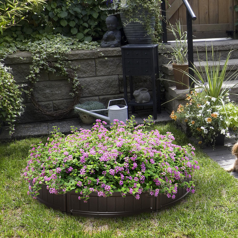 Round above-ground planter for flowers, herbs and vegetables