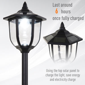 Solar-powered outdoor garden torch, 6 LEDs, water-resistant