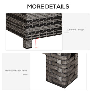 PE synthetic rattan outdoor side table