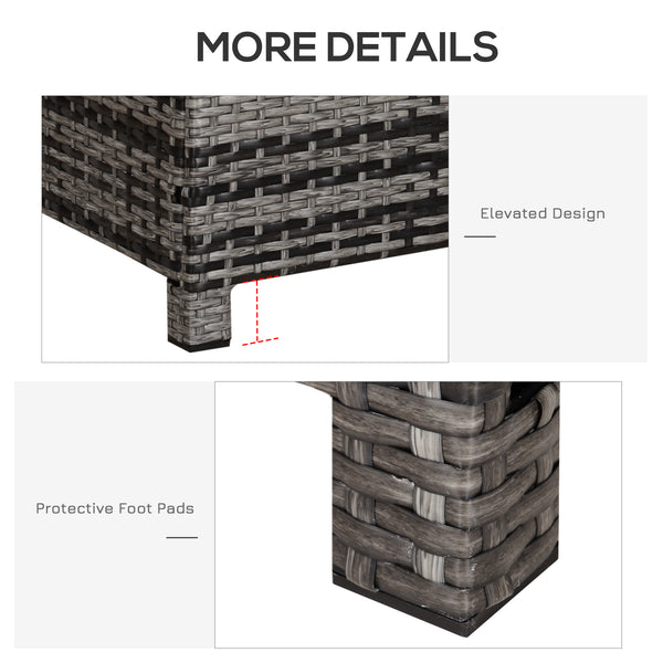 PE synthetic rattan outdoor side table
