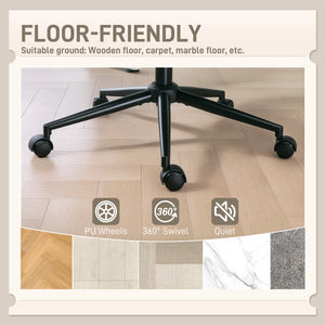 Grey cross-back office chair