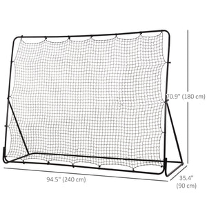 Soccer rebound net with 5 adjustable angles