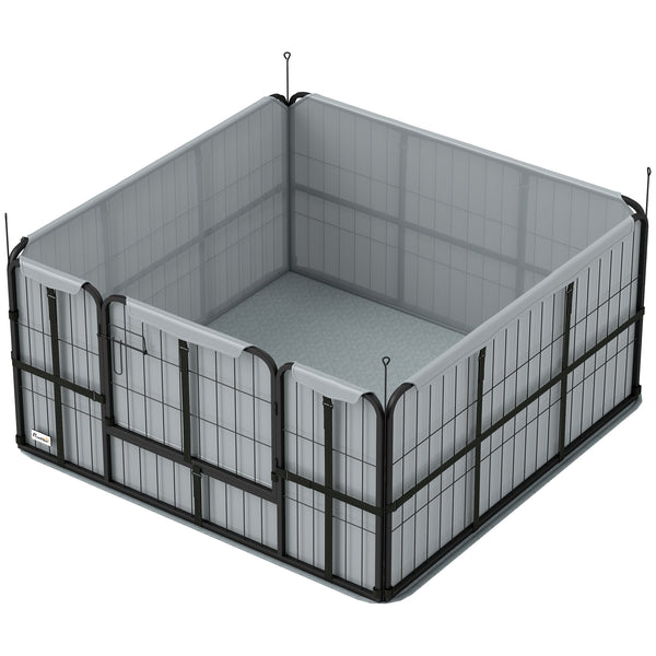 4-panel whelping box with windproof 600D Oxford fabric