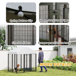 Dog kennel with waterproof and UV-resistant cover