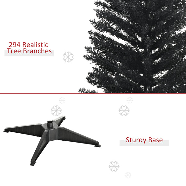 5ft Black Pencil Shaped Artificial Christmas Tree