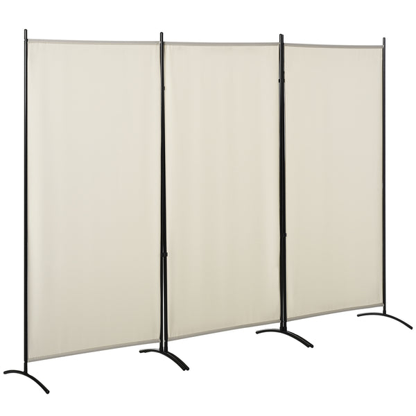 3-panel folding partition wall with double hinges, beige