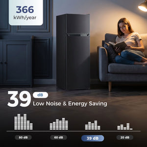 7.7 cu. ft. Refrigerator with Freezer, Black