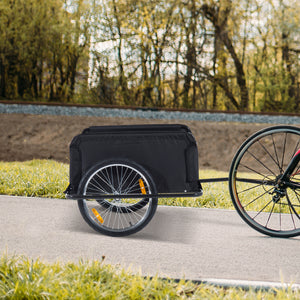 Bicycle trailer with removable cover, red and black