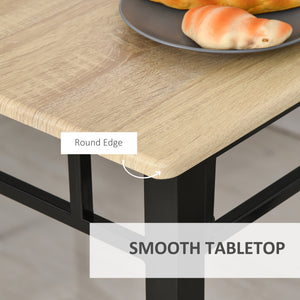 5 Piece Dining Set, Wooden Top, Metal Frame, Upholstered Seat, Kitchen and Dining Room Furniture, Black