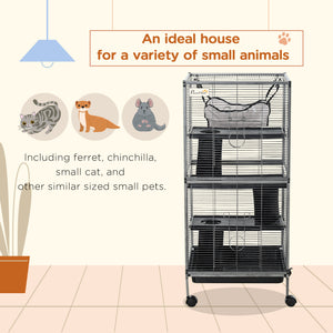 4-Tier Rolling Cage for Rodents