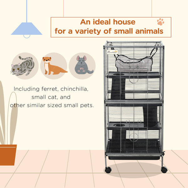 4-Tier Rolling Cage for Rodents
