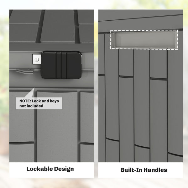 227 Litre (60 Gallon) Lockable, Splashproof, UV Resistant Outdoor Resin Storage Box.