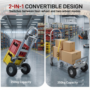 2-in-1 Folding Hand Truck, up to 770 lbs