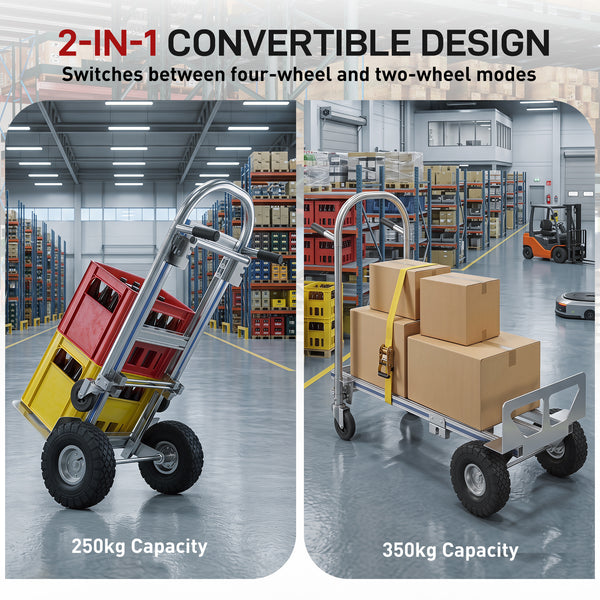 2-in-1 Folding Hand Truck, up to 770 lbs
