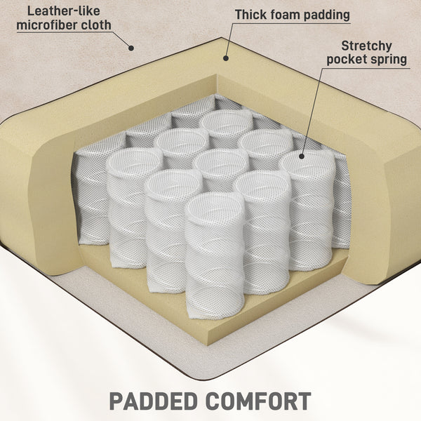 Recliner Chair with Vibration Massage, Microfiber Side Pockets for Living Room, Cream White