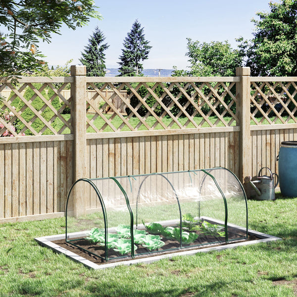 Portable mini greenhouse with zippered doors
