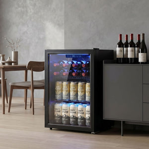 68 L Beverage Refrigerator, 70 Cans, Black