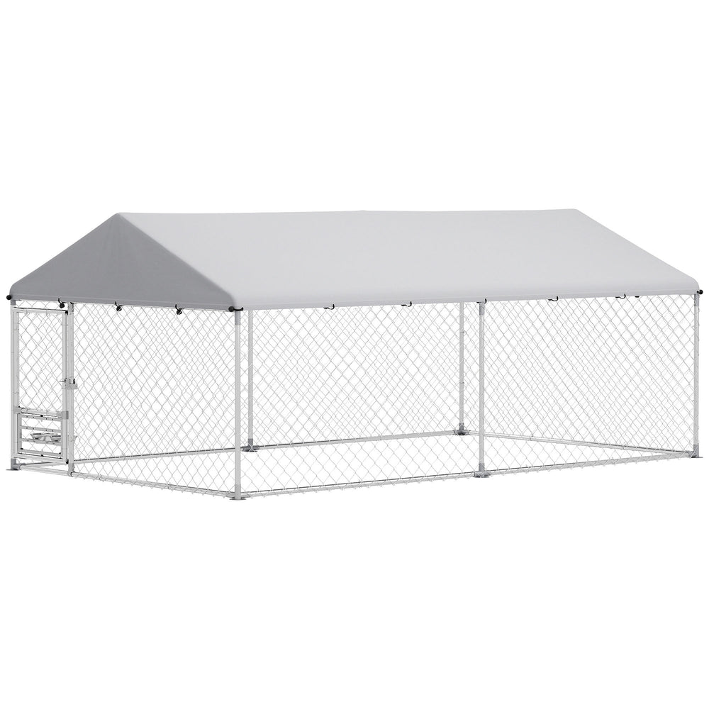Enclosure with adjustable bowls, water-resistant cover, and secure lock