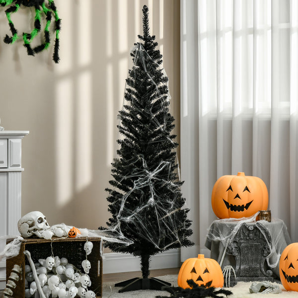 5ft Black Pencil Shaped Artificial Christmas Tree