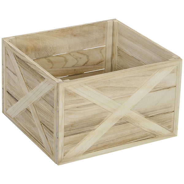 24" Christmas Tree Skirt with Light Weathered Wood Finish