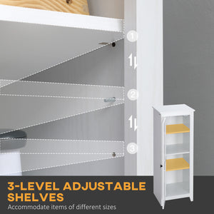 Storage unit with barn door and adjustable shelves, white