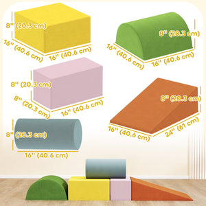 Climbing toys with removable cover for crawling and sliding, orange/green