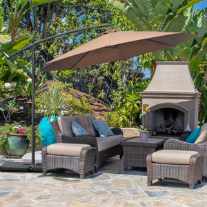 9.5-foot cantilever parasol, coffee color