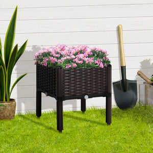Raised vegetable garden in PP, brown