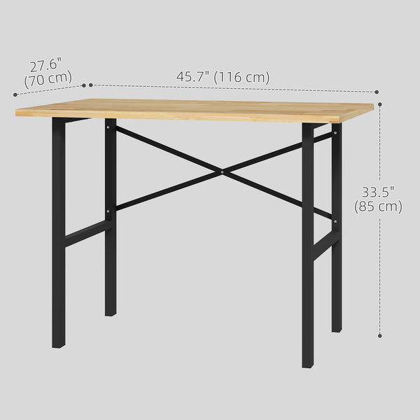 Workbench with oak top