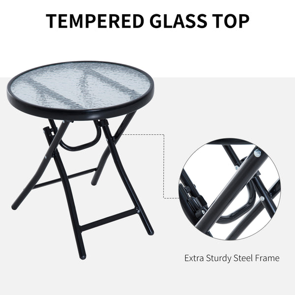 3pc Patio Rocking Chair Set, Folding Outdoor Rocking Chairs and Table Bistro Set w/ Breathable Mesh Seat & Backrest, Headrest for Park, Backyard, Garden, Grey