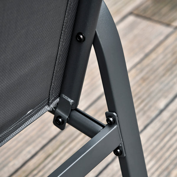 4-piece garden furniture set, dark grey