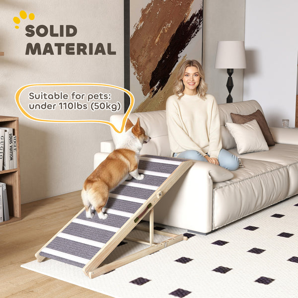 Dog ramp with 4 adjustable heights