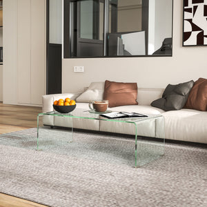 Modern rectangular coffee table with rounded and secure edges