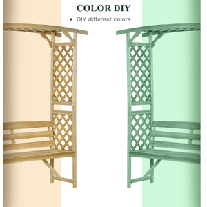 Garden arch with 2-seater bench