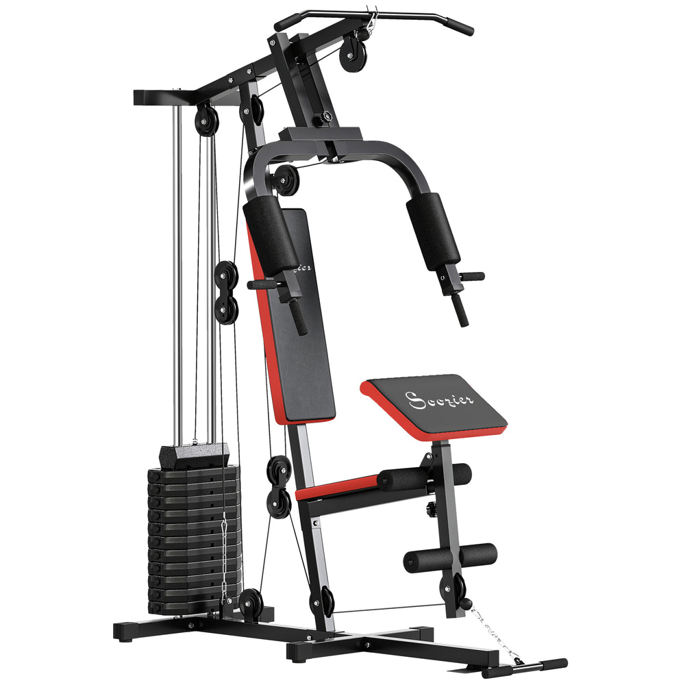 Multi-gym with a 65 kg weight stack