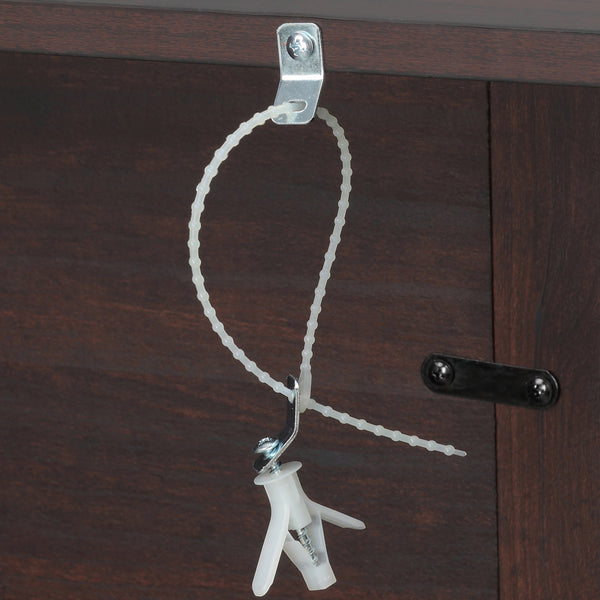 1400W Electric Fireplace with Brown Mantel