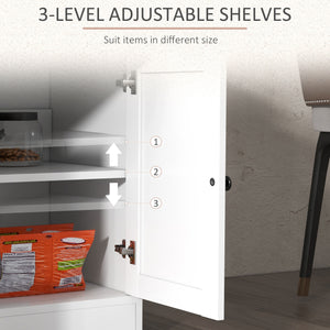 Sideboard with 2 drawers, 4 sliding doors and 2 adjustable shelves, white.