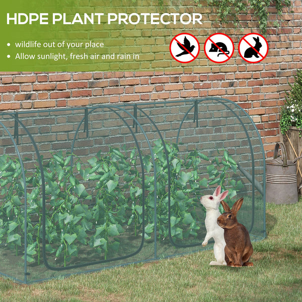Grow cage with two zippered doors and 4 ground stakes